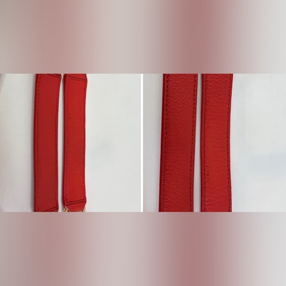 Tory Burch Marion Red/Orange Slouchy Tote w/Dust Bag - Picture 14 of 16